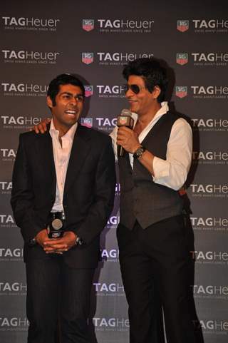 Karun Chandhok and Shahrukh Khan at Tag Heuer watch launch