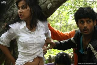 Nitin Reddy and Nisha Kothari in Agyaat movie