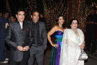 Jeetendra, Tusshar Kapoor, Ekta Kapoor and Shobha Kapoor at Karan Johar's 40th Birthday Party