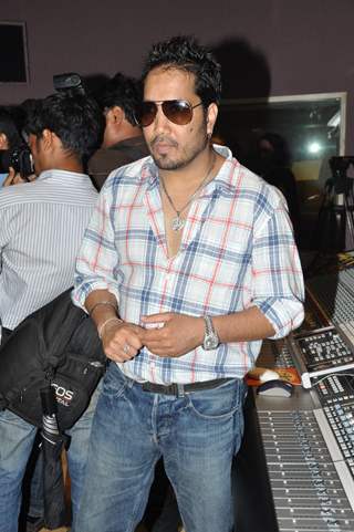 Mika Singh at Song Recording of Film Himmatwala - 2