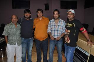 Sameer, Wajid Ali, Vashu Bhagnani, Mika, Sajid Ali at Song Recording of Film Himmatwala - 2