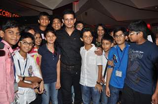 Sharman Joshi and Ritwik Sahore at Film Ferrari Ki Sawaari Kids Special Screening