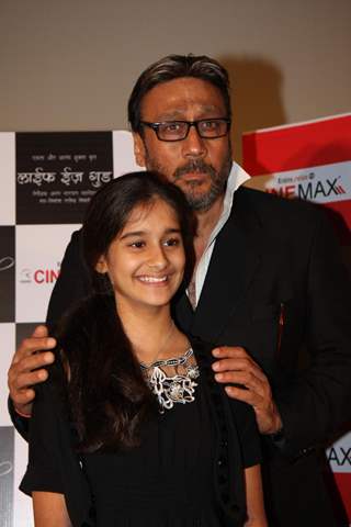 Jackie Shroff and Ananya Vij at Launch of 'Life's Good' promo