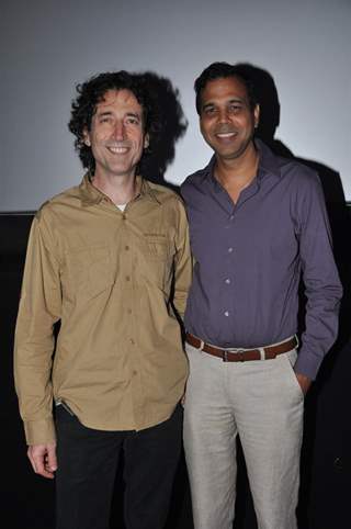 Rajan Khosa and Sandesh Shandilya at the launch of CFSI's film Gattu