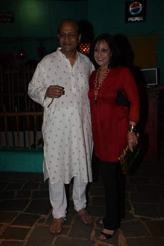 Siddharth Basu with his wife at Kailash Kher Birthday Party