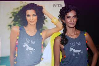 Award-winning actor Poorna Jagannathan appeared in a brand-new ad for PETA in Mumbai. .