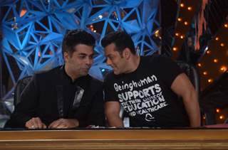 Salman Khan and Karan Johar on the sets of Jhalak Dikhhla Jaa