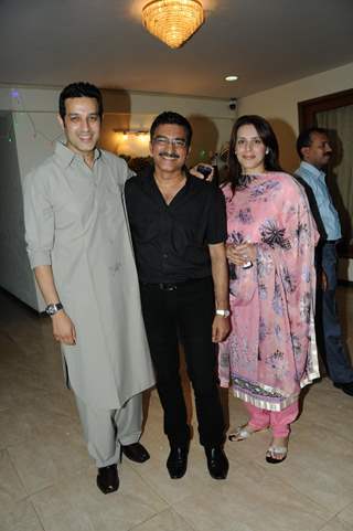 Khalid with his wife & Bharat Godambe at Dorris Godambe sets up a surprise party for Bharat Godambe