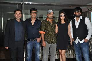 Prem Raj, Kishan Kumar, Sajid Ali, Preity Zinta and Wajid Ali at Music Launch Film Ishkq in Paris