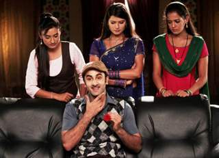 Ranbir Kapoor with Zee TV actresses