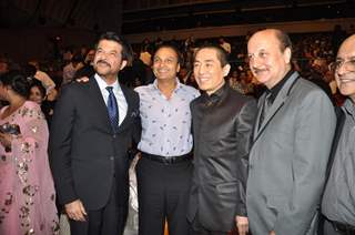 Anil Kapoor, Anil Ambani, Zhang Yimou, Anupam Kher at Opening ceremony of 14th Mumbai Film Festival