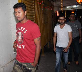 Gautam Gambhir and Virendra Sehwag at Son of Sardar Special Screening at Ketnav