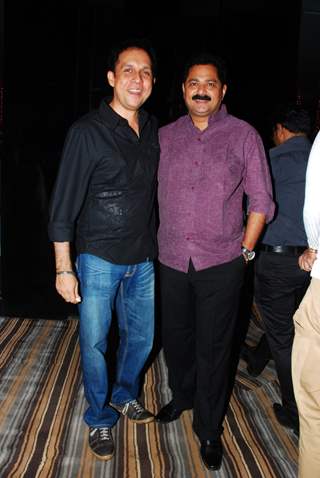 Tushar Dalvi with Adesh Bandekar at the launch of Production house Thoughtrain Entertainment