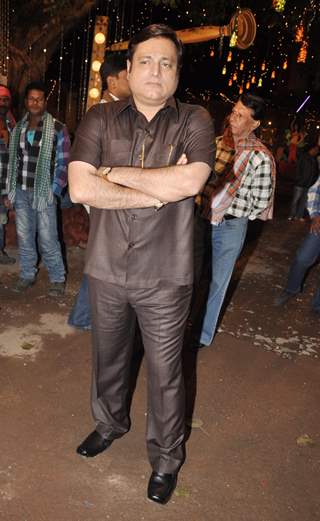 Manoj Joshi at First item song shoot of film Soda at Kamalistan studio in Mumbai