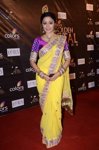 Pallavi Purohit as Padmini of Madhubala at Colors Golden Petal Awards Red Carpet Moments