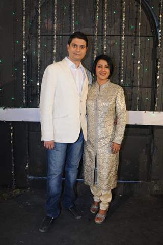 Siddharth Kasyap with Madhushree at the shoot of his video album Rock On Hindustan