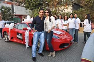 John Abraham and Prachi Desai at Lavasa Womans Drive & Film I Me Aur Main Promotion