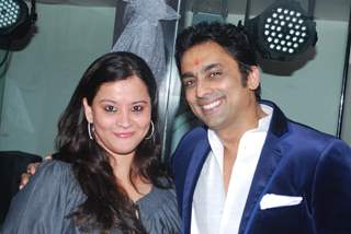 Anuj Saxena with Ekta Sharma at Anuj Saxena’s bash on Saturday