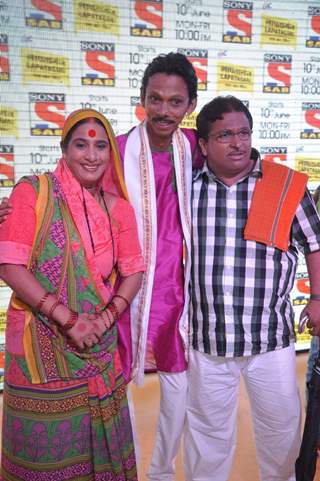 Shubhangi Gokhale, Krishna Bhatt & Anoop Upadhyay at launch of serial Lapataganj Ek Baar Phir