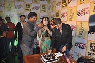 Neil, Ameesha Patel & Susi Ganesh at Amisha Patel Birthday Party and Film Shortcut Romeo promotion