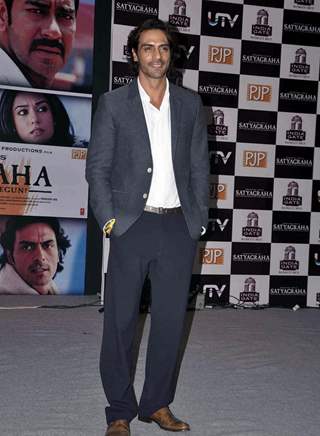 Arjun Rampal at Satyagraha movie team during the promotion