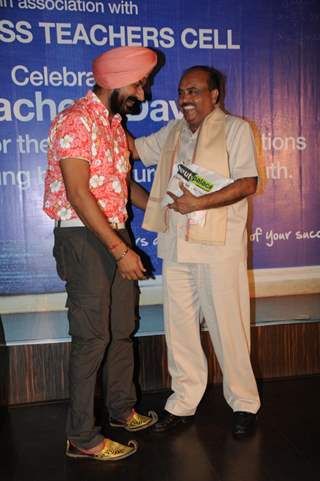 Gurucharan Singh with Mr. Prakash Sunavne from Bhavans College