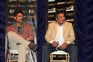 Suniel Shetty and Sanjay Gupta at the Shootout Series screened at Durban