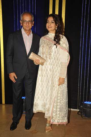 Jay mehta and Juhi Chawla at Rakesh Roshan's 64th birthday bash