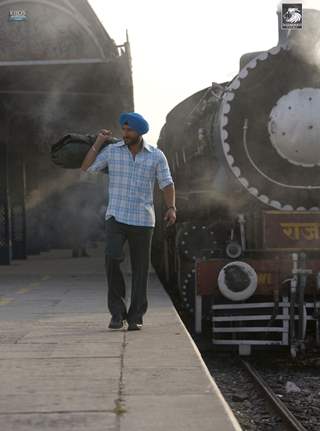 Saif Ali Khan standing on a station