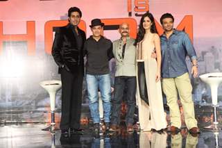 The cast of Dhoom 3 at the Press Conference