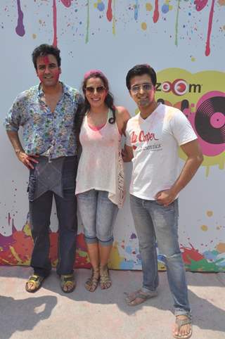 Karan Oberoi, Pooja Bedi, and Sachin Shroff at the Zoom Holi Party