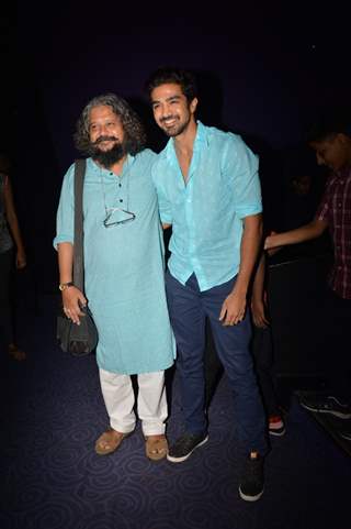 Amole Gupte and Saqib Saleem at the Hawaa Hawaai screening visit