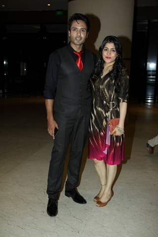 Iqbal Khan with his wife at the First look launch of Unforgettable