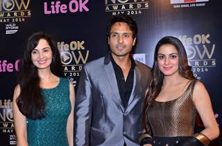 Rukhsar Rehman, Iqbal Khan and Shraddha Arya at the Life OK Now Awards