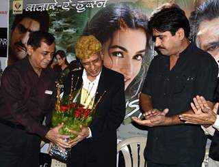 A K Mishra, Khayyam Ji, Yashpal Sharma at the Press Conrefence of Bazaar E Husn