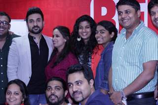 The team of Amit Sahni Ki List is all smiles at the RED FM studios Pune