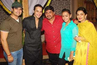 Rajan Shahi with his friends at the celebration