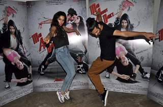 Saahil Prem and Amrit Maghera give a dance pose at the Promotion of Mad About Dance