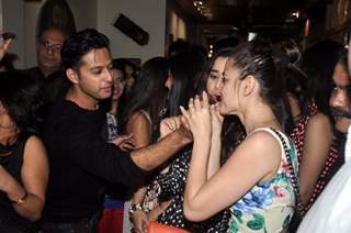 Vatsal Sheth feeds cake to Sanjeeda at the 100 Episodes Completion Party