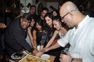 The Cast cutting the cake at 100 Episodes Completion Party