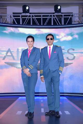 Tulip Joshi and Yudhistir at the launch of Airlines - Har Udaan Ek Toofan