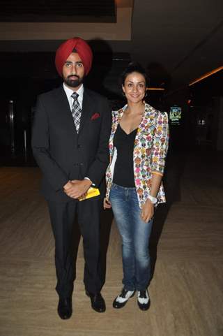 Gul Panag poses with husband at the Premier of 'Step Up All In'