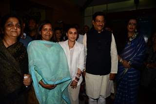 Rani Mukherjee with Prithviraj Chavan and Laxmi Narayan at the Special Screening of Mardaani