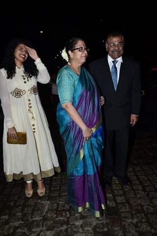 Sharat Saxena with his family were seen at Nikitan Dheer and Kratika Sengar's Wedding Reception