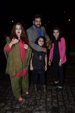 Shahbaz Khan with his family at Nikitan Dheer and Kratika Sengar's Wedding Reception