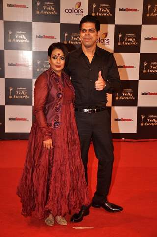 Ashwini Kalsekar and murali Sharma at the Indian Telly Awards