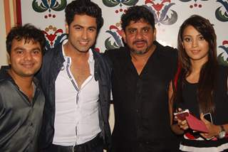 Rajan Shahi poses with Ankit Gera and Adaa Khan on the set of Itti Si Kushi