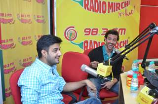 Hrithik Roshan and Siddharth Anand at Radio Mirchi Studio for the success of Bang Bang