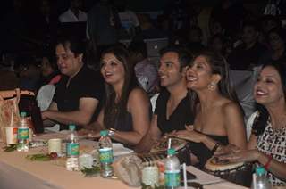 TV Celebs enjoy the jambi drum at a Dance Competition