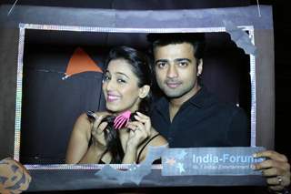 Manish Naggdev and Srishty Rode pose for the media at India Forums Halloween Bash